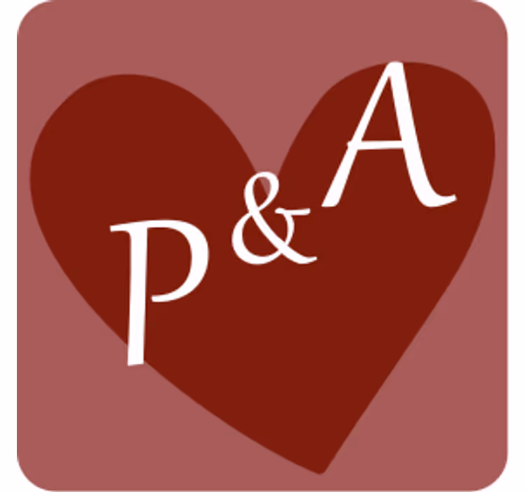 Wedding coaster personalized heart design - TenStickers