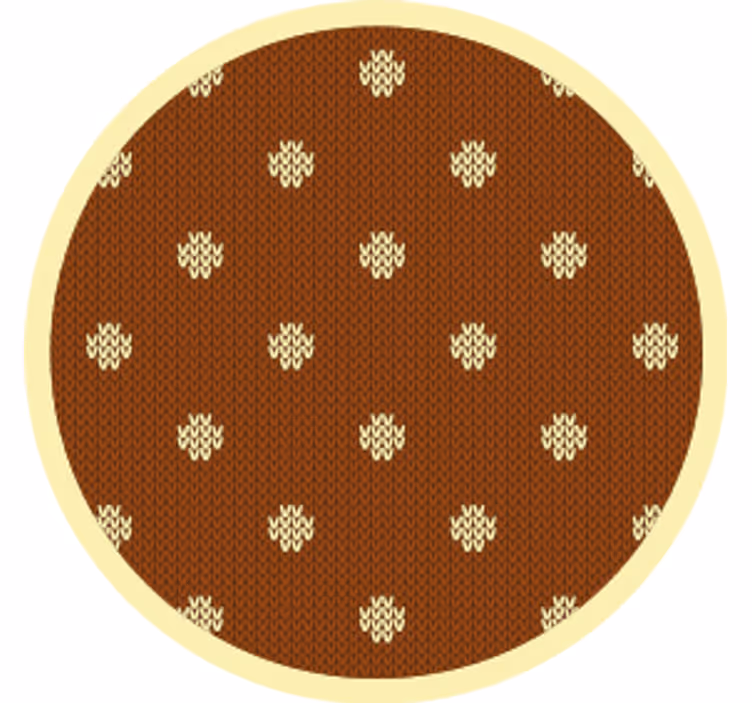 Texture coaster textured brown polka dots - TenStickers