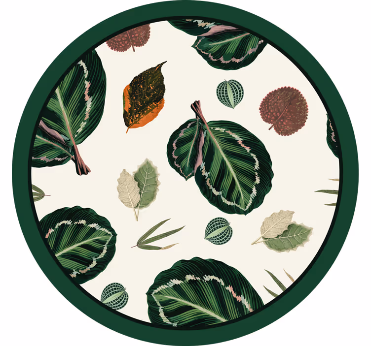 Texture coaster leaf patterns design - TenStickers