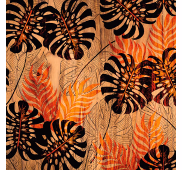 Texture coaster tropical foliage design - TenStickers