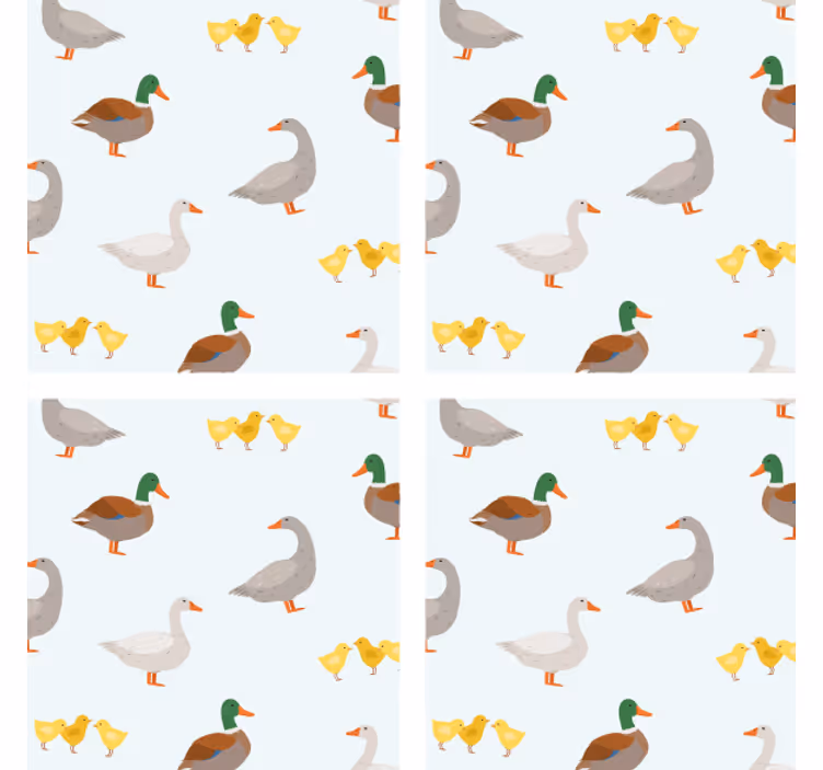 Customisable coasters whimsical duck designs - TenStickers