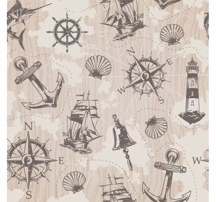 Geek coasters nautical themed designs - TenStickers