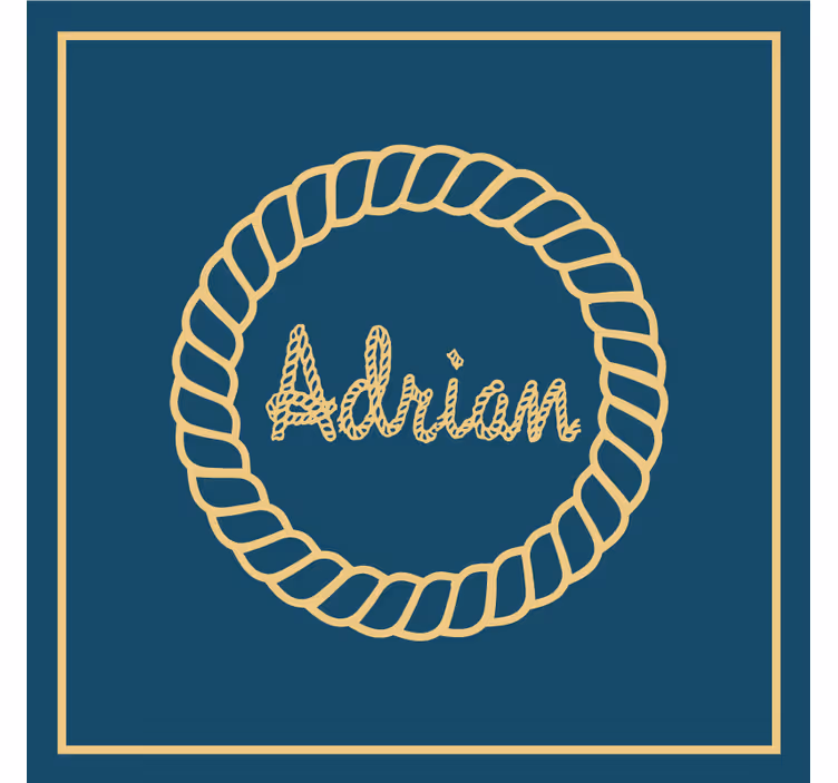 Customisable coasters rope circle monogram - TenStickers