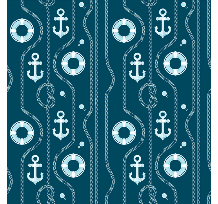 Beer mats with anchors and lifebuoys design - TenStickers
