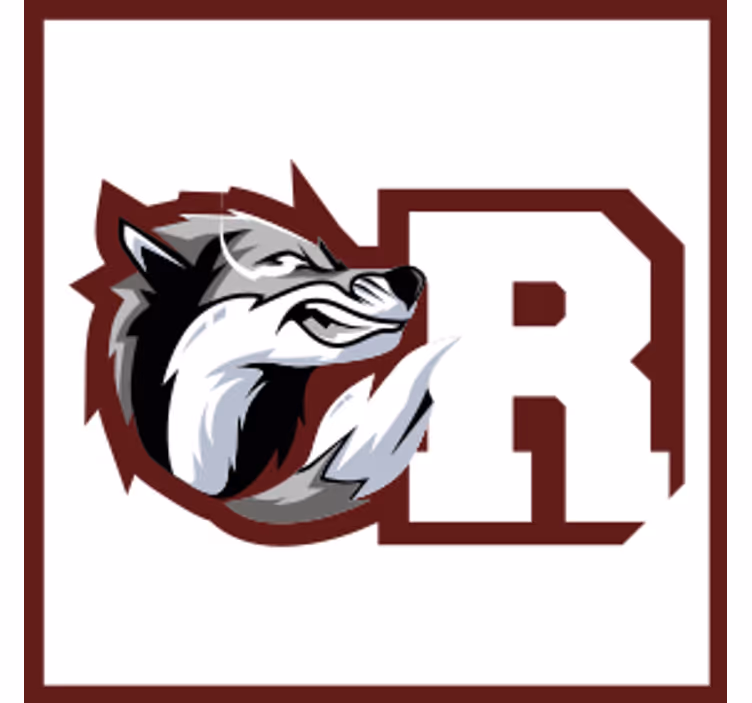 Customisable coasters wolf crest monogram - TenStickers