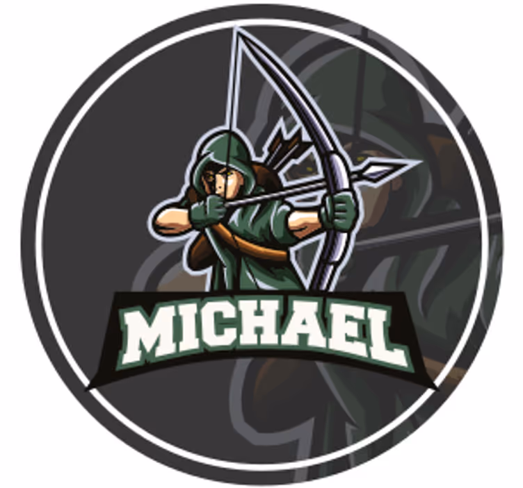 Customisable coasters archer with name - TenStickers
