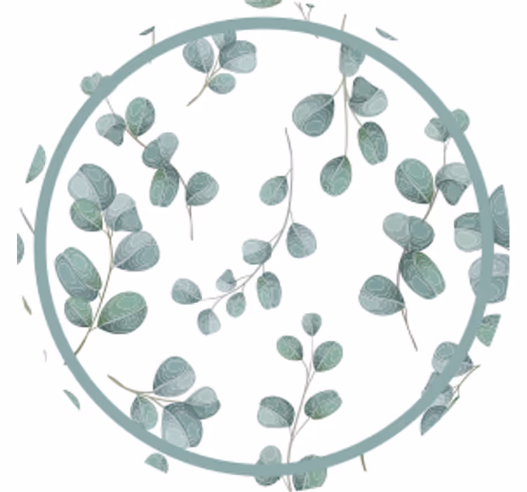 Texture coaster eucalyptus leaf design - TenStickers