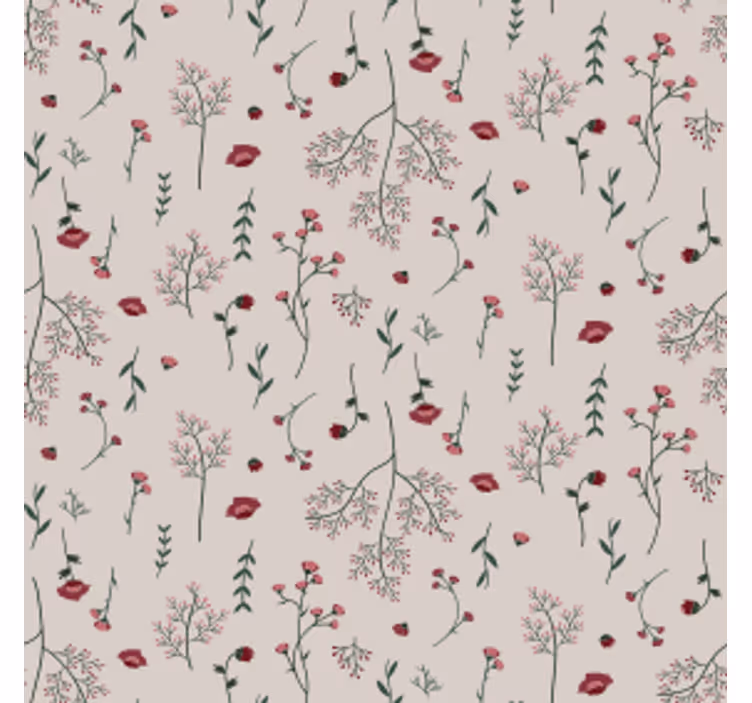 Texture coaster with botanical print design - TenStickers