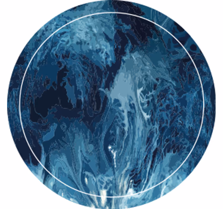 Texture coaster abstract blue swirl design - TenStickers