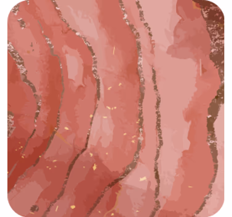 Texture coaster abstract pink marble swirls - TenStickers