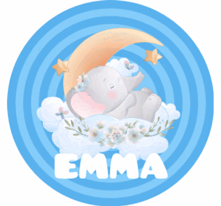 Customisable coasters elephant moon stars - TenStickers