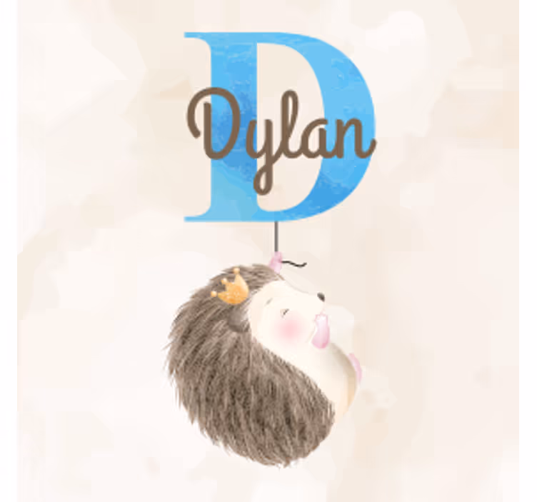 Customisable coasters hedgehog with brown font - TenStickers