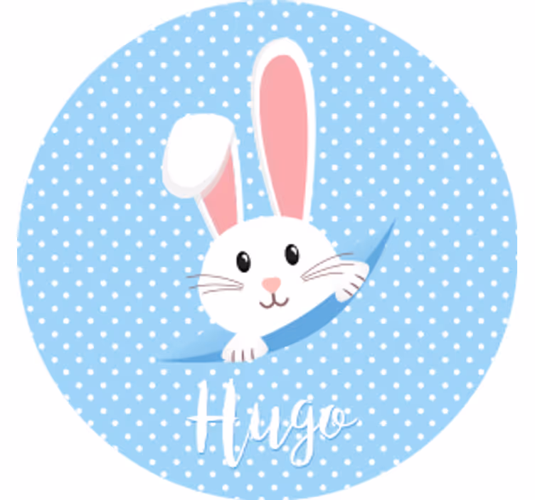 Wedding coaster cute bunny design - TenStickers