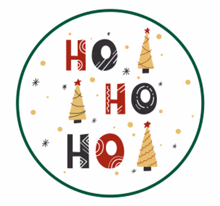 Christmas coasters featuring festive holiday trees - TenStickers