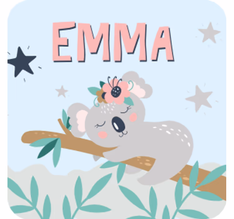 Customisable coasters with adorable koala design - TenStickers