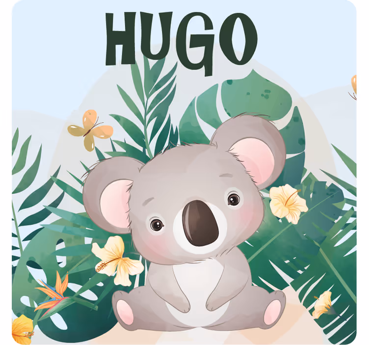 Customisable coasters with cute koala art - TenStickers