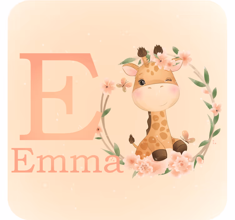Customisable coasters with adorable giraffe design - TenStickers