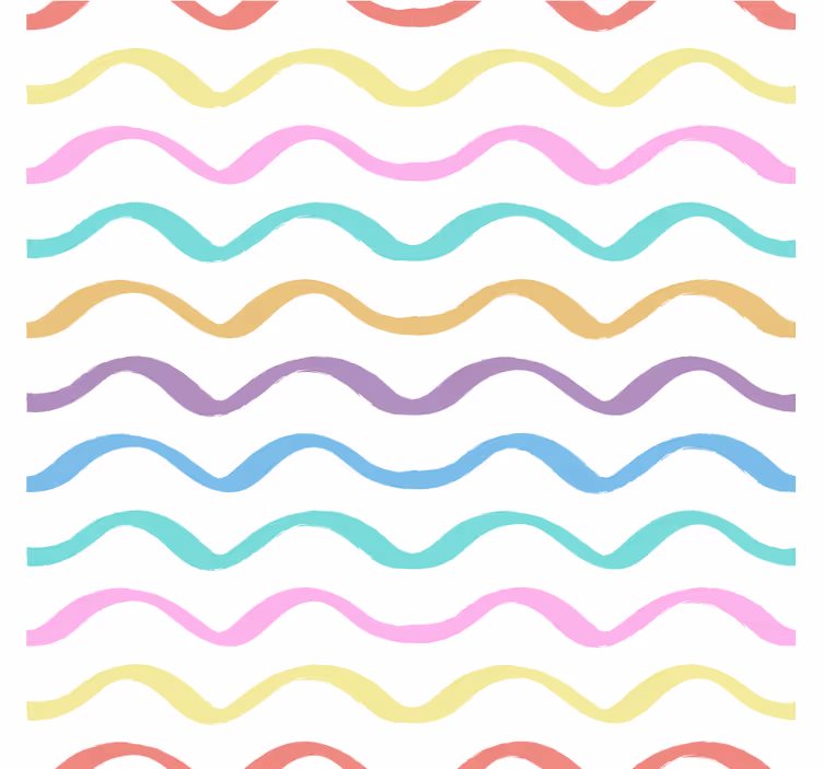 Texture coaster with vibrant curvy design - TenStickers