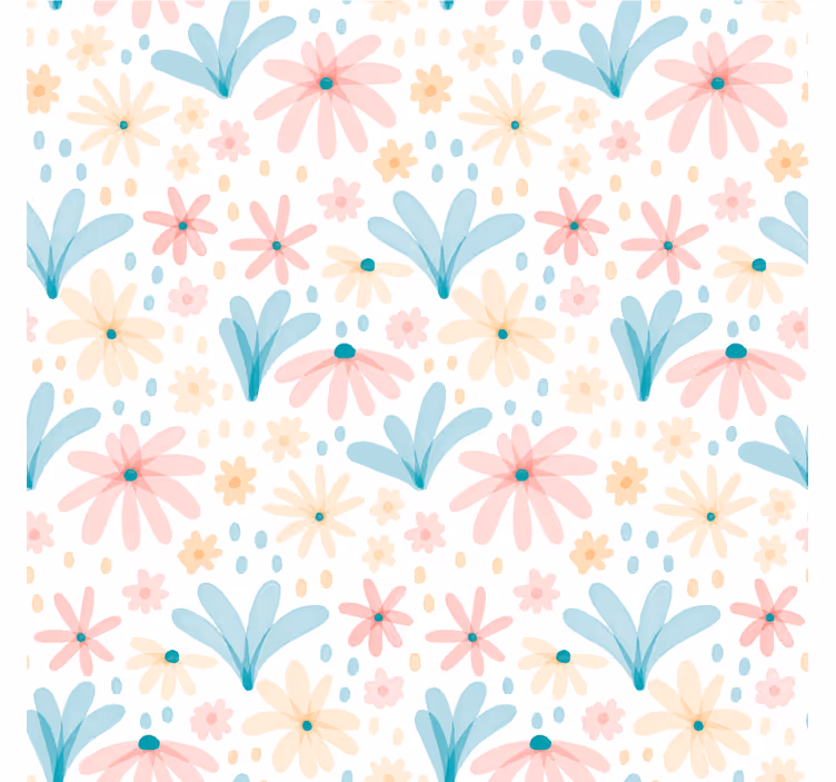 Floral patterned motif texture coaster - TenStickers