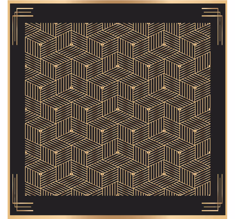 Texture coaster with geometric leaf design - TenStickers