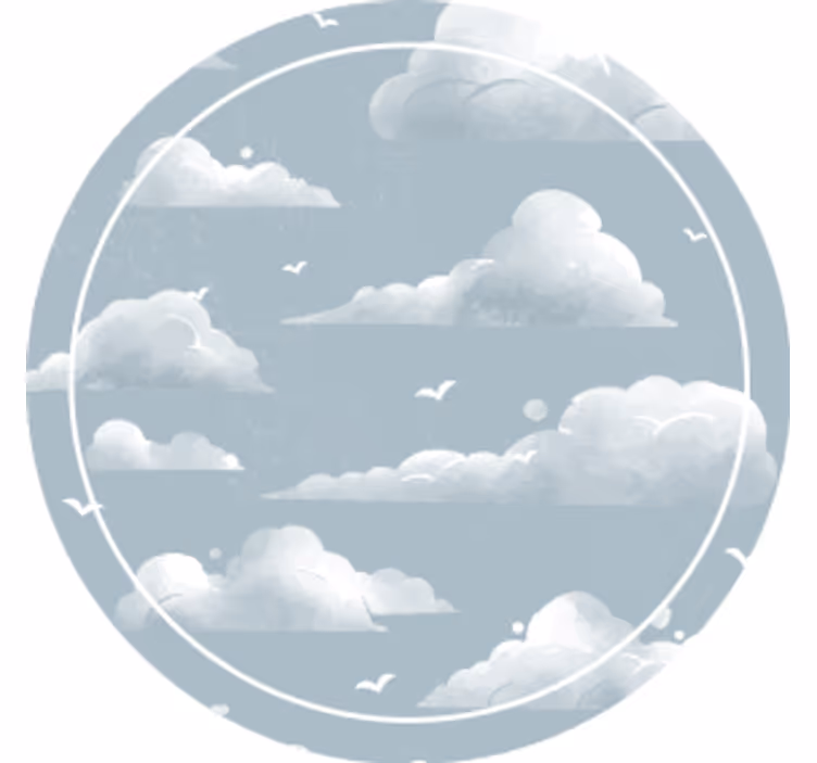 Texture coaster cloudy sky design - TenStickers