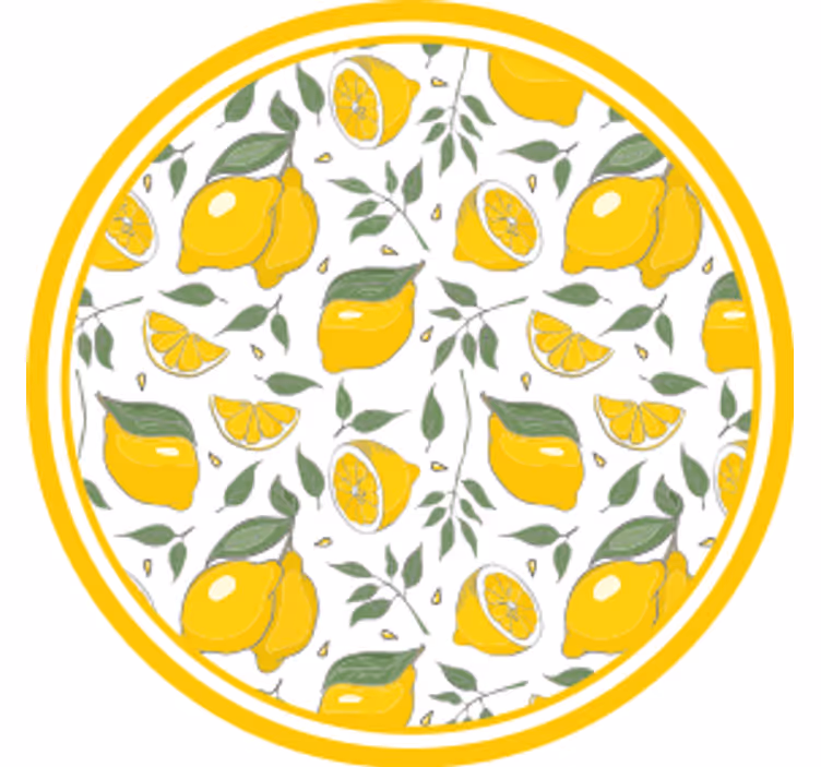 Texture coaster lemon pattern design - TenStickers