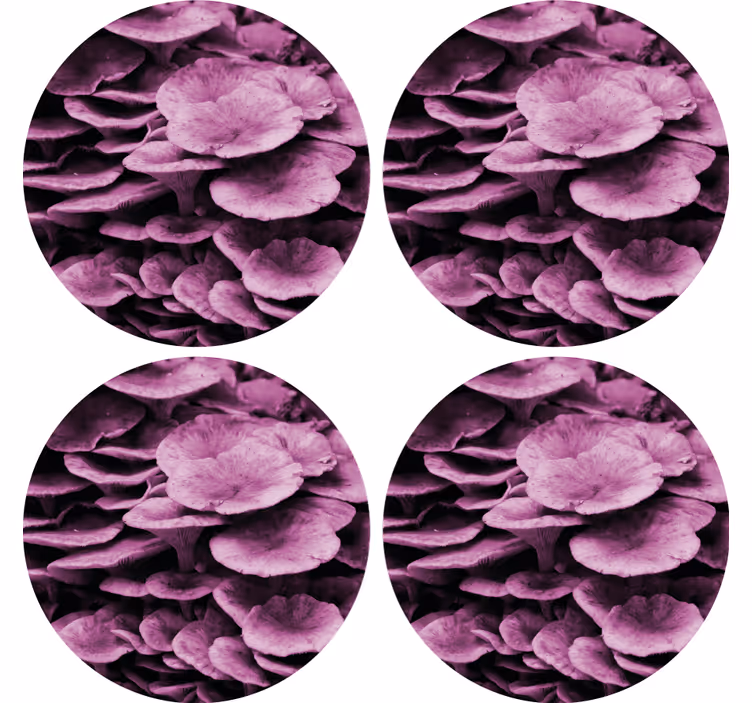 Texture coaster with textured floral design - TenStickers
