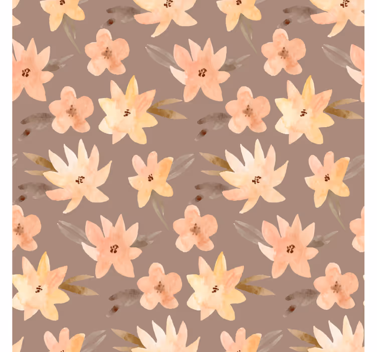 Texture coaster with botanical pattern design - TenStickers