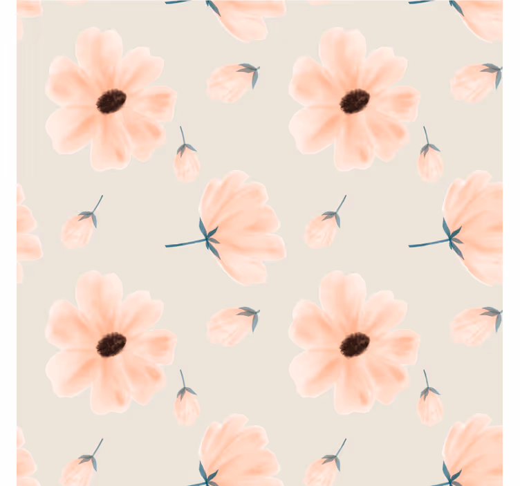 Texture coaster with floral pattern and soft petals - TenStickers