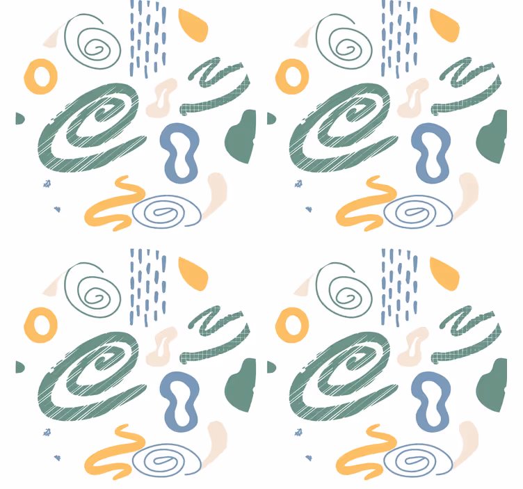 Texture coaster with abstract swirl patterns - TenStickers
