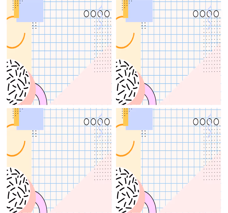 Modern coasters with geometric pattern design - TenStickers