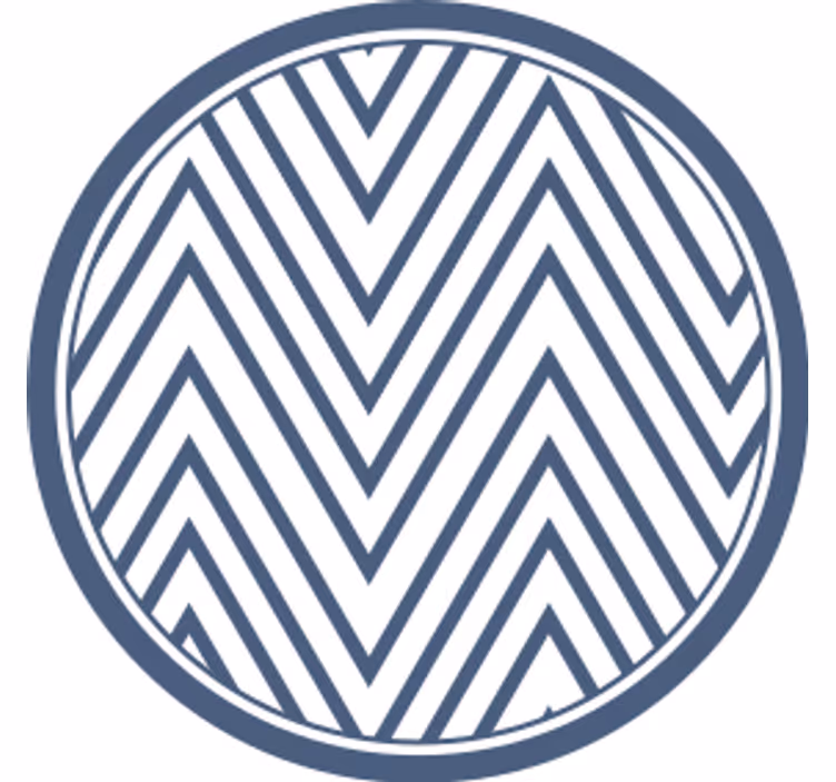 Texture coaster with chevron pattern surface - TenStickers