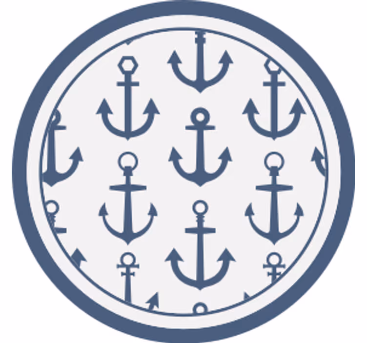 Texture coaster nautical anchor design - TenStickers