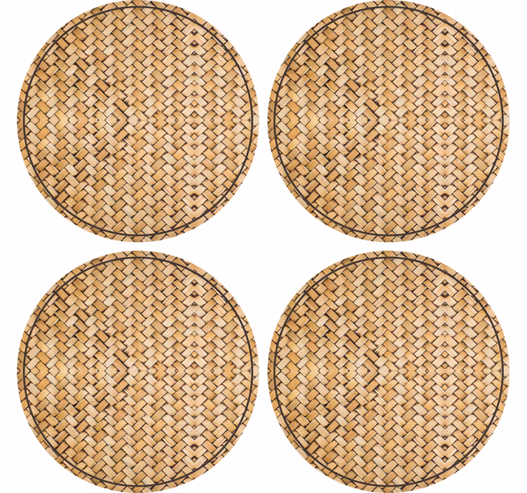 Texture coaster textured circular elements - TenStickers