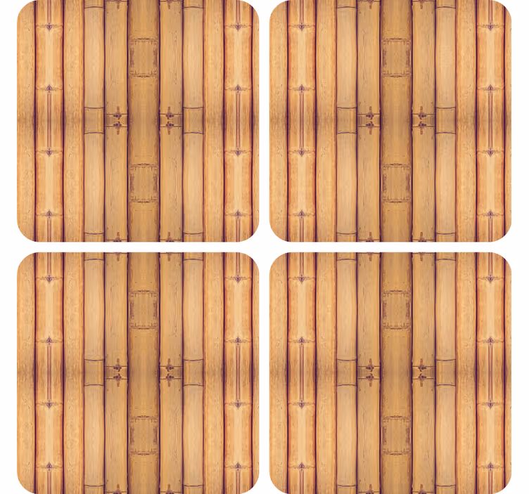 Texture coaster bamboo textured surface - TenStickers