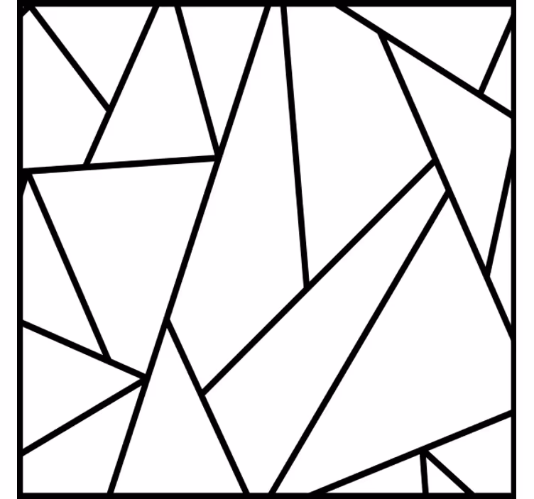 Texture coaster with geometric black lines - TenStickers