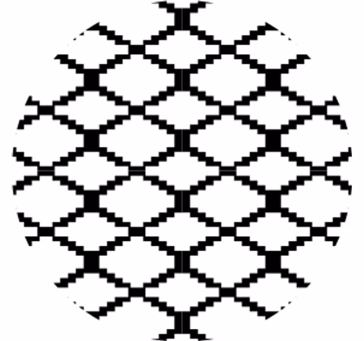 Texture coaster with geometric pattern overlay - TenStickers