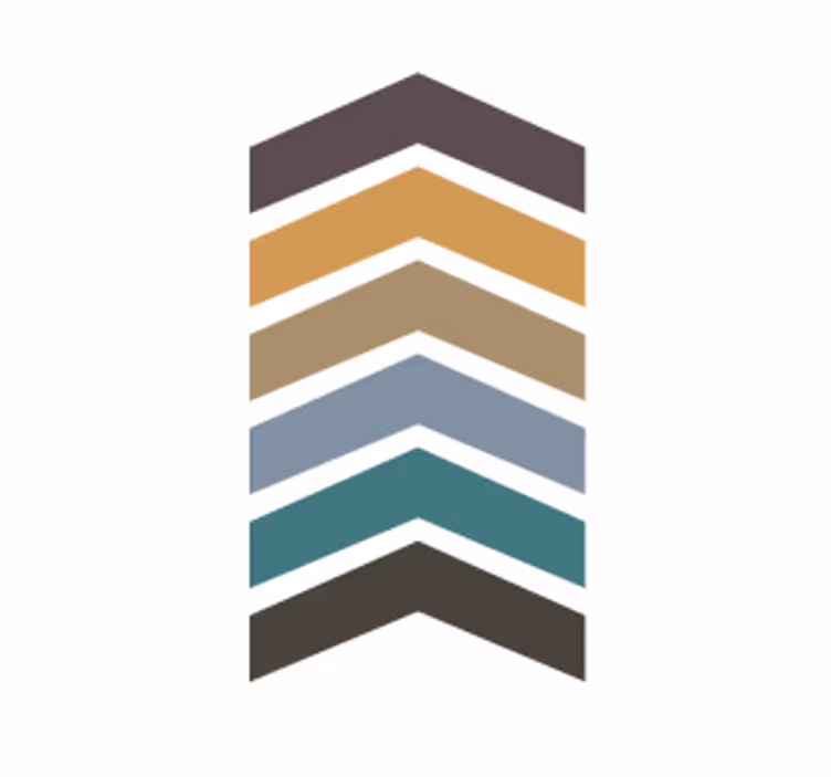 Texture coaster layered chevron design - TenStickers