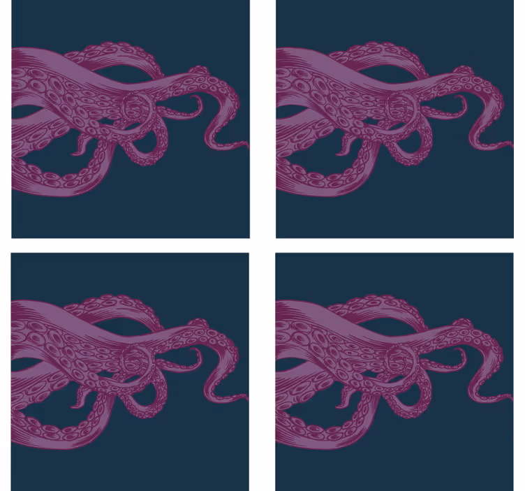 Geek coasters intricate octopus design - TenStickers