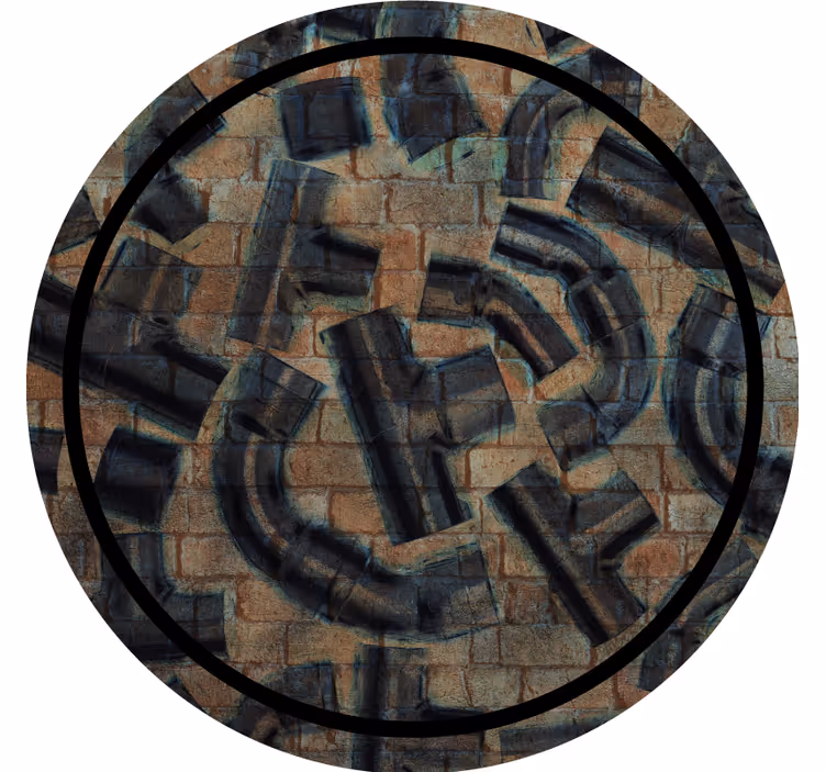 Pipes and blocks pattern texture coaster - TenStickers