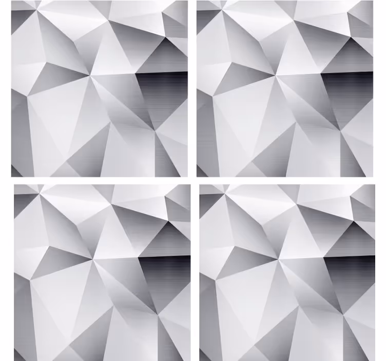 Texture coaster with geometric metallic design - TenStickers