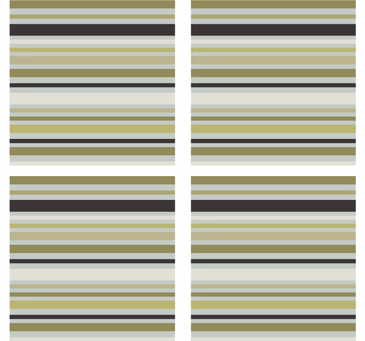 Texture coaster green and black striped pattern - TenStickers