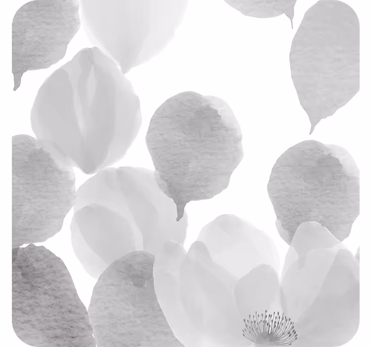 Texture coaster soft gray petals - TenStickers