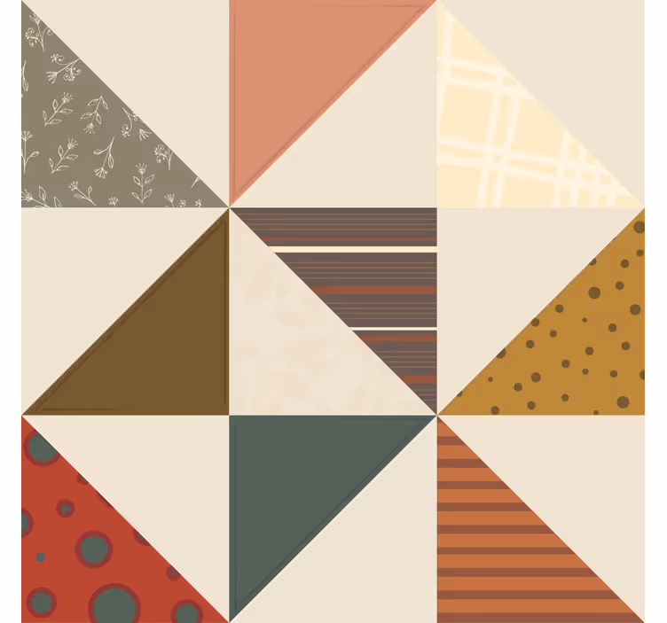 Texture coaster in geometric color segments - TenStickers