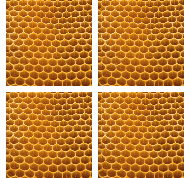 Beer mats honeycomb design - TenStickers