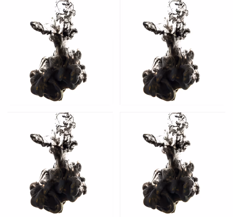 Texture coaster fluid black ink swirl - TenStickers