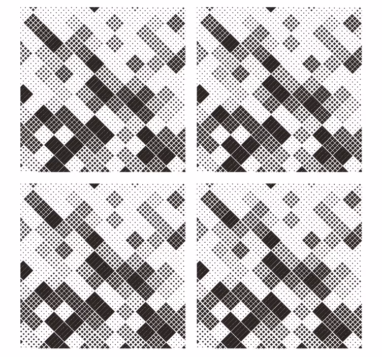 Texture coaster geometric dot design - TenStickers
