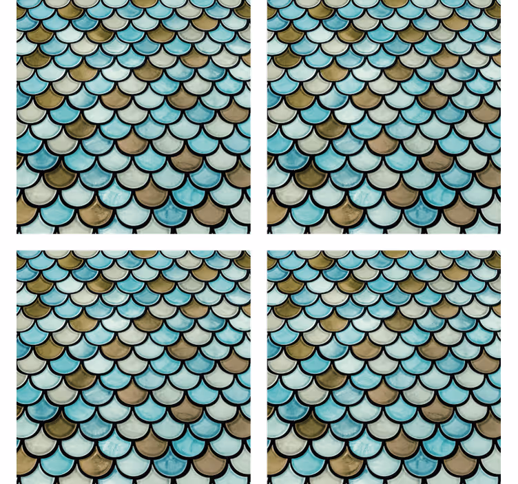 Texture coaster with scalloped layered design - TenStickers