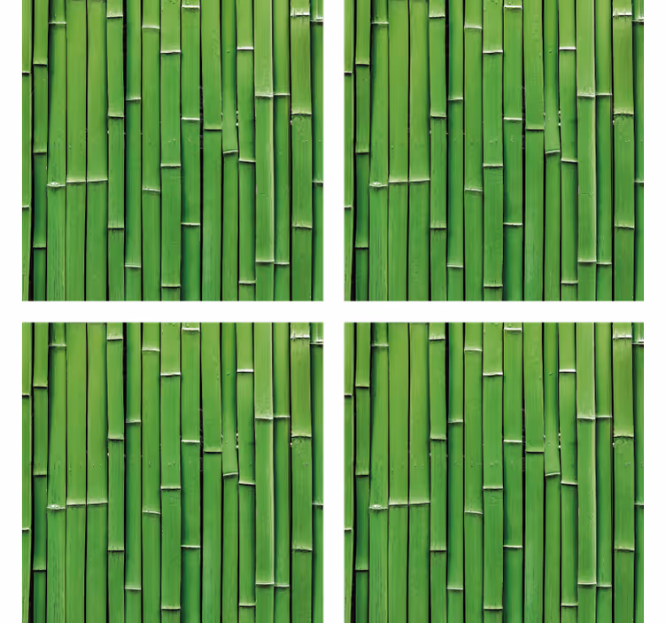 Bamboo texture pattern texture coaster - TenStickers