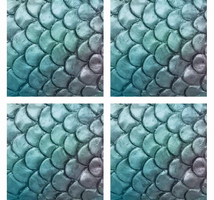 Texture coaster with scales texture pattern - TenStickers